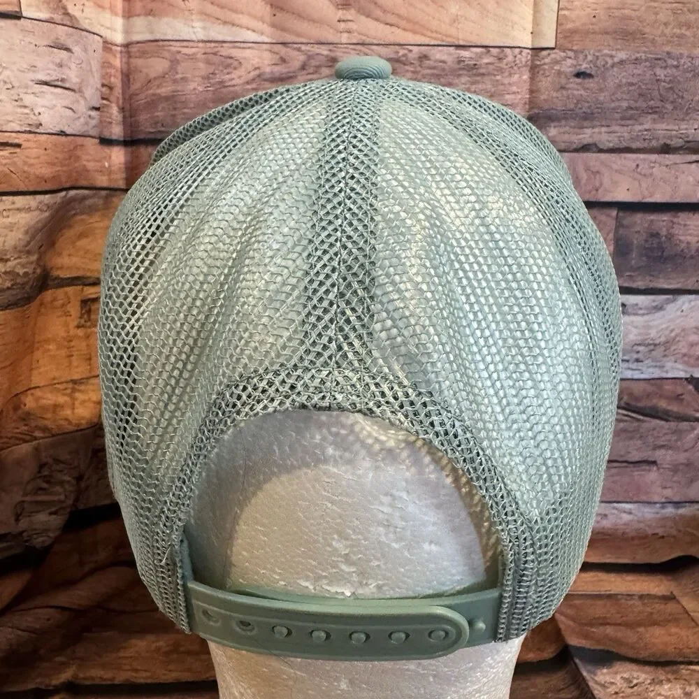 Bass Pro Shops Mesh Trucker Hat Green Snapback Fishing Outdoor Cap OSFM